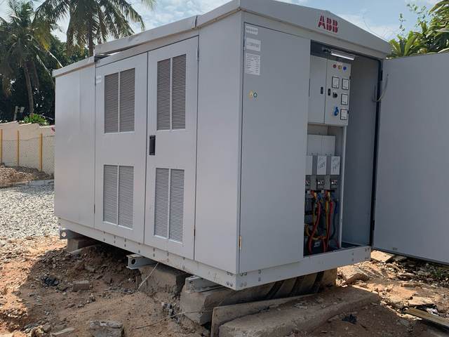 ABB packaged compact substation installed on site